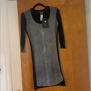 Roberto Cavalli Black and White Mini Dress